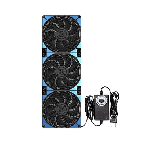 120mmx3 360mm Adjustable Computer PC Vent Fans 3-12V Speed Controller by PANO-MOUNTS