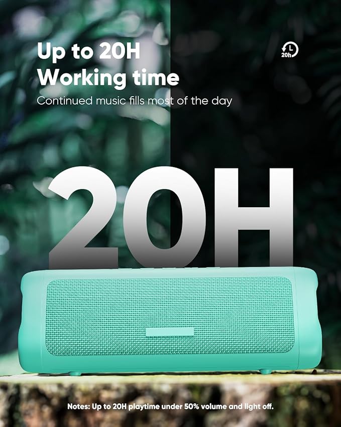 Bluetooth Speaker with HD Sound, Portable Wireless, IPX5 Waterproof, TWS Pairing - Image 3