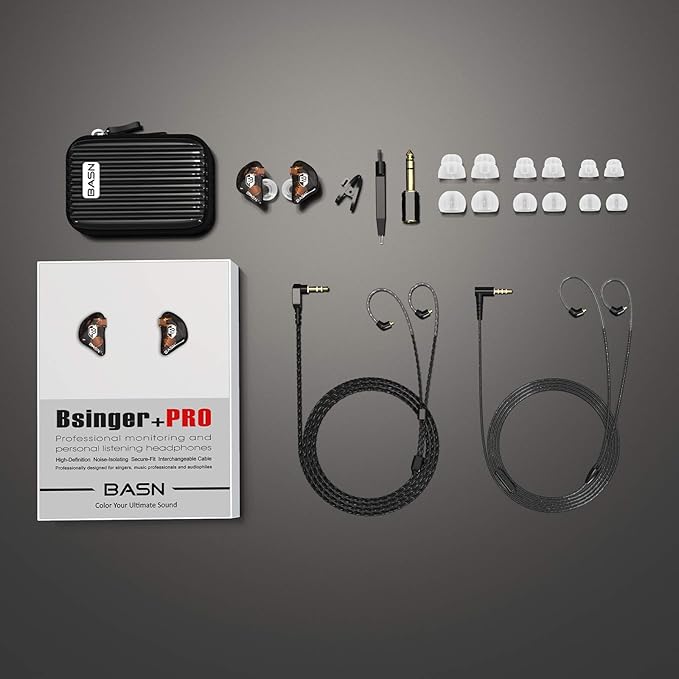 BASN Bsinger PRO in-Ear Monitors Hybrid Dynamic Dual Drivers Two Detachable - Image 5