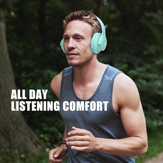 KVIDIO Bluetooth Headphones Over Ear, 65 Hours Playtime Wireless Headphones - Image 3