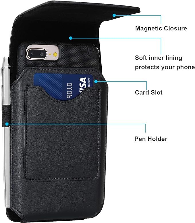 BECPLT Phone Holster for Galaxy S25 Ultra S24/S23/S22/S21/S20 Ultra Leather - Image 3