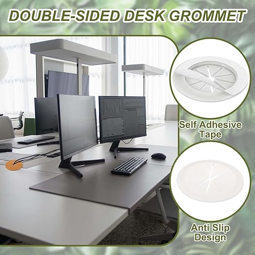 PATIKIL Desk Grommet 2-3/8", Light Gray - Image 3