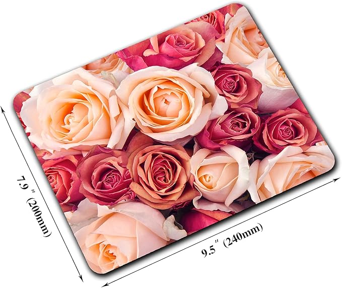 Blooming Roses Mouse Pad, Beautiful Flowers Mousepad - Image 2