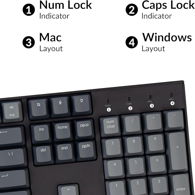 Keychron K10 Full Size Layout White LED Backlit Hot-Swappable Mechanical - Image 6