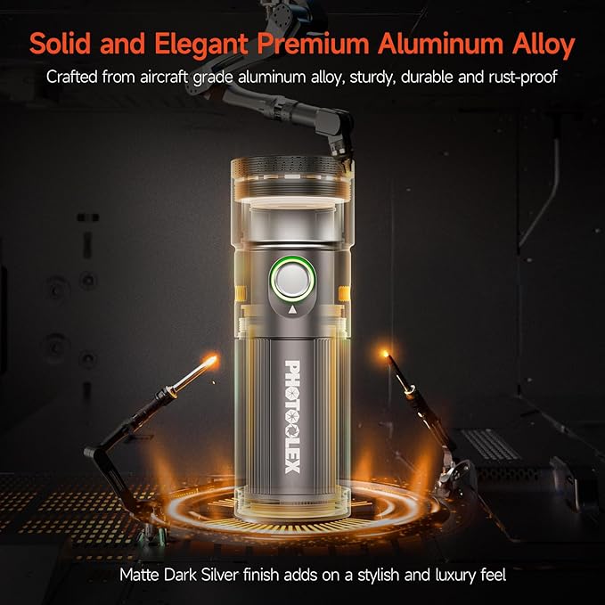 PHOTOOLEX 4 Colors Photography Flashlight, 8400mAh Power Portable Spotlight - Image 8