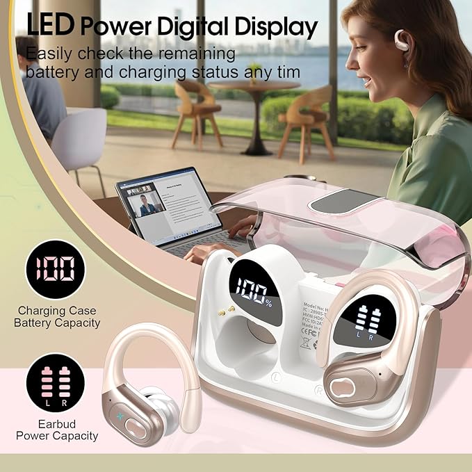 Wireless Earbuds 75hrs Bluetooth 5.4 Headphone Sport, 2025 Bluetooth Earbuds - Image 6