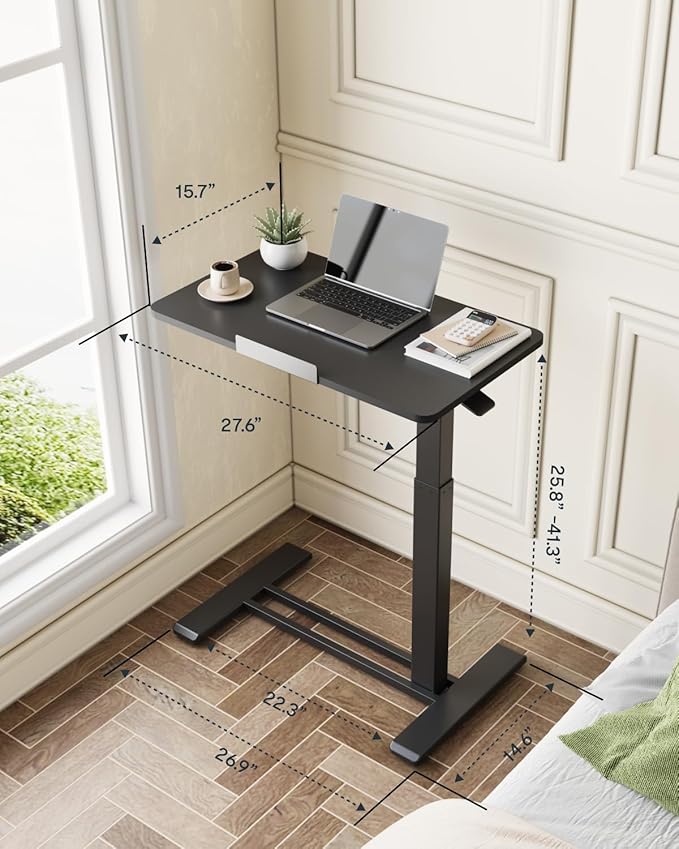 FLEXISPOT H7 PRO Mobile Standing Desk Adjustable Overbed Table Pneumatic - Image 8