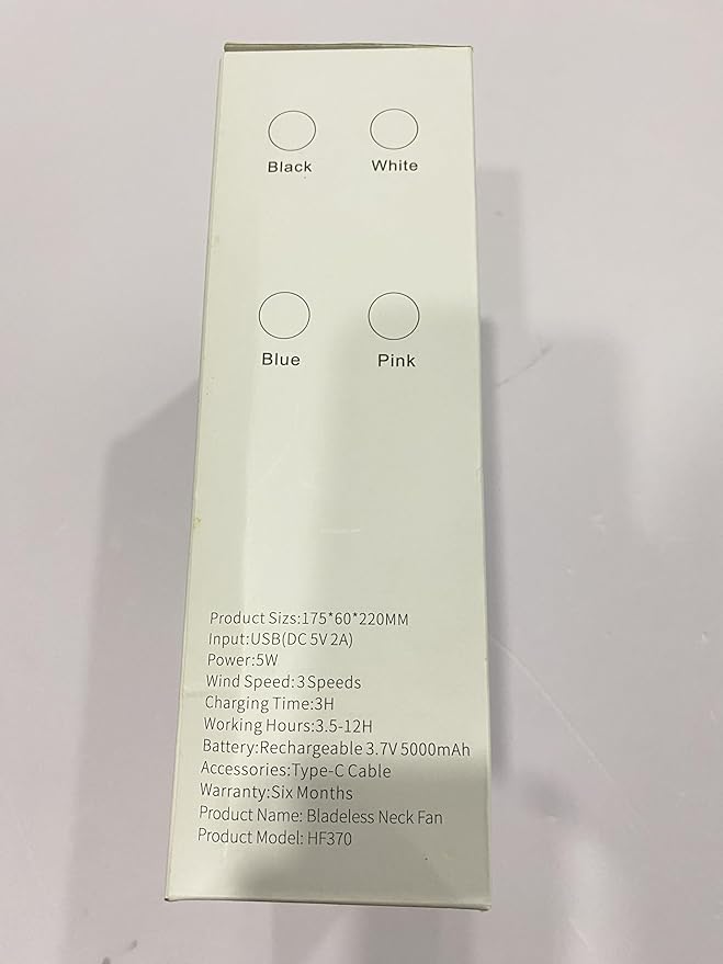 AMACOOL Bladeless Neck Fan Portable Personal Fan 5000mAh Rechargeable Battery - Image 9