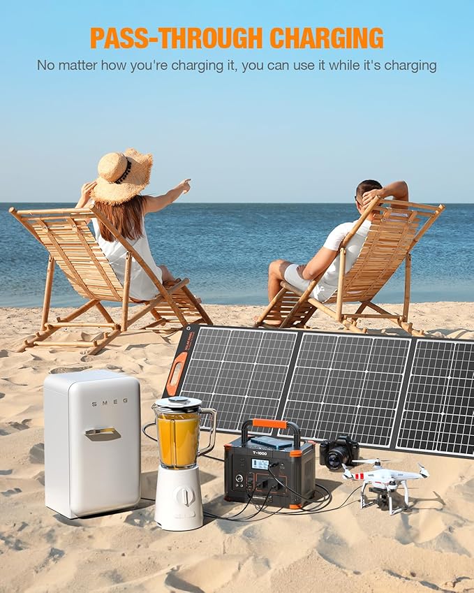 GRECELL 999Wh Solar Generator 1000W, Portable Power Station - Image 6