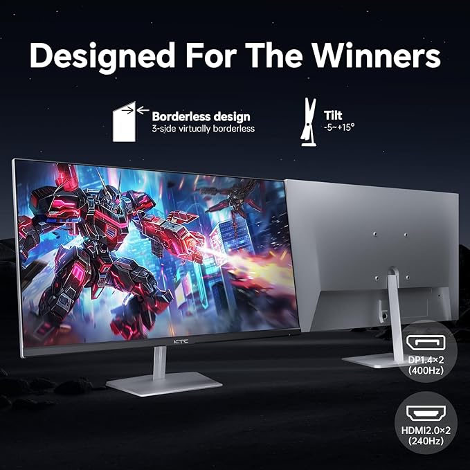 KTC 24.5 inch 400Hz 240Hz Gaming Monitor | Fast IPS 1ms | FHD 1080P Monitor | - Image 4