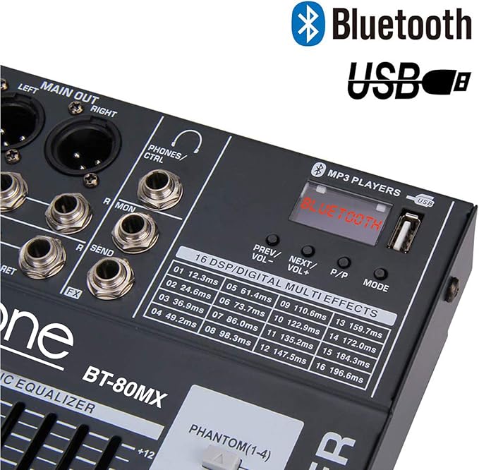 Boytone Dj Mixers 8 Channel Audio Mixer Sound Board - Image 5