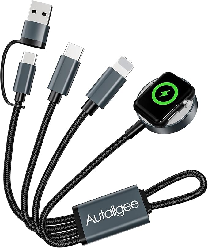 Short 8inch 3 in 2 Multi Charging Cable by Autallgee