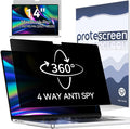 360° Privacy Screen for MacBook Pro 14 Inch, 4 Way Privacy Anti Glare Blue by Protescreen
