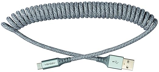 Ventev - Chargesync Helix Cable 14" USB A to USB C, Cloth Covered, Flexible - Image 8