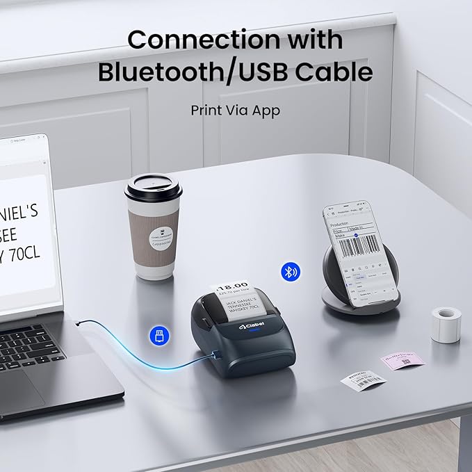 CLABEL Thermal Label Maker Machine: 221B Bluetooth Label Maker Machine - Image 4