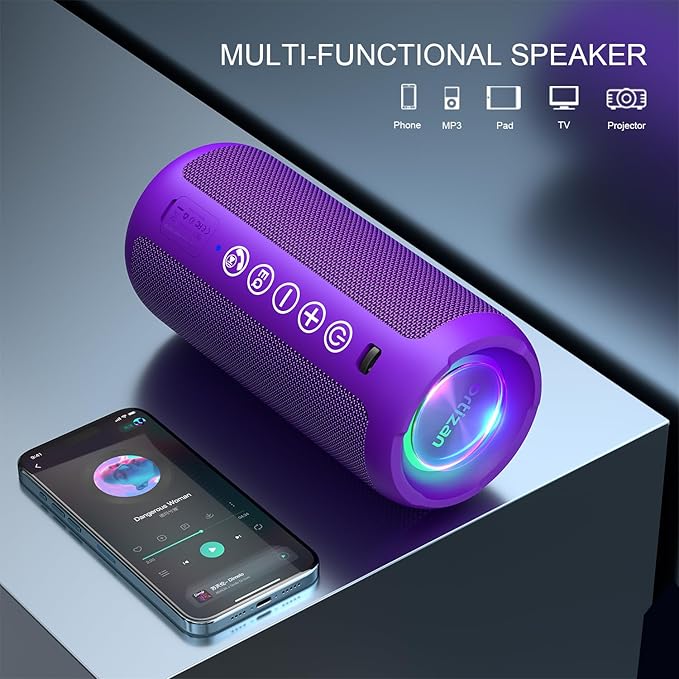 Ortizan Portable Bluetooth Speaker: IPX7 Waterproof, 24W Loud Sound, Deep Bass - Image 5