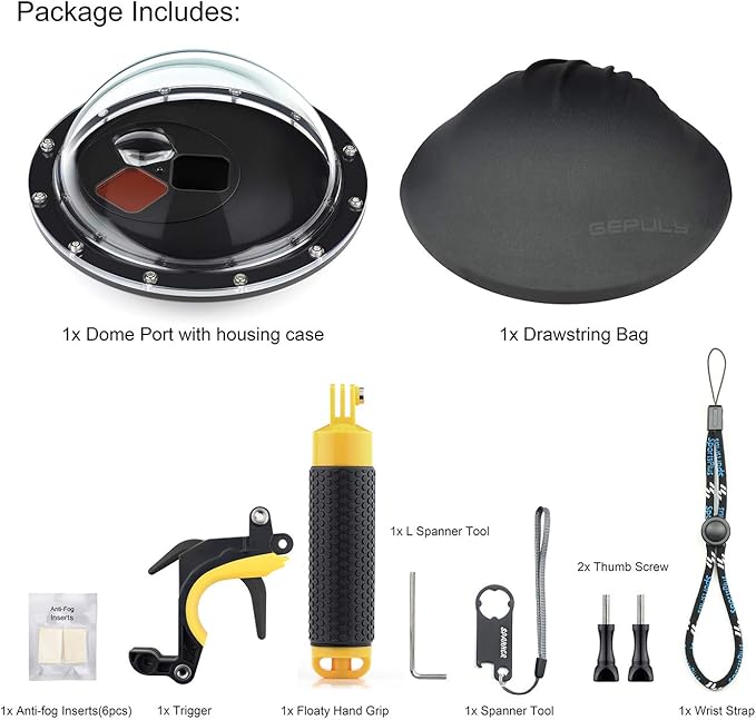 Dome Port for GoPro Hero 8 Black, Dome Port Lens - Image 7