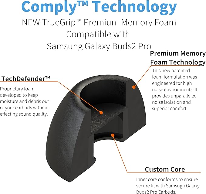 Comply TrueGrip | Premium Memory Foam Replacement Earbud Tips - Image 6