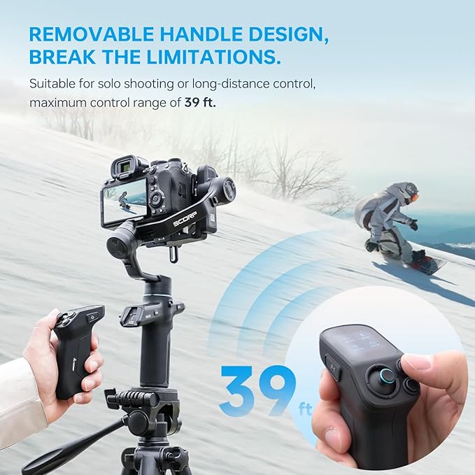 FeiyuTech SCORP Mini 3 Pro Camera Gimbal – AI 4.0 Tracking, Detachable Handle - Image 4