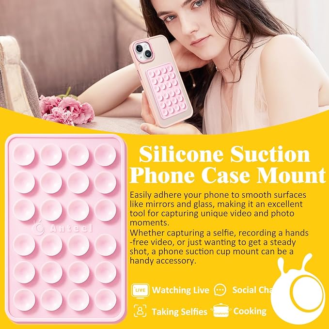 Anteel MAX Silicone Suction Phone Case Adhesive Mount, Upgraded Super Strong - Image 2