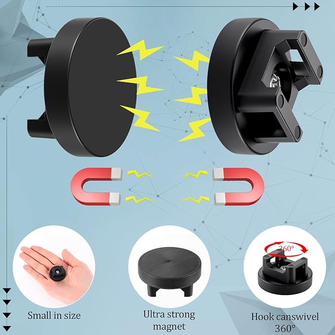 Yookeer 120 Pieces Magnetic Zip Tie Mount Multipurpose Cable Holder Magnets - Image 3
