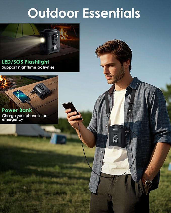 Portable Waist Fan Clip on, Personal Wearable Belt Fan 10000mAh Rechargeable - Image 4