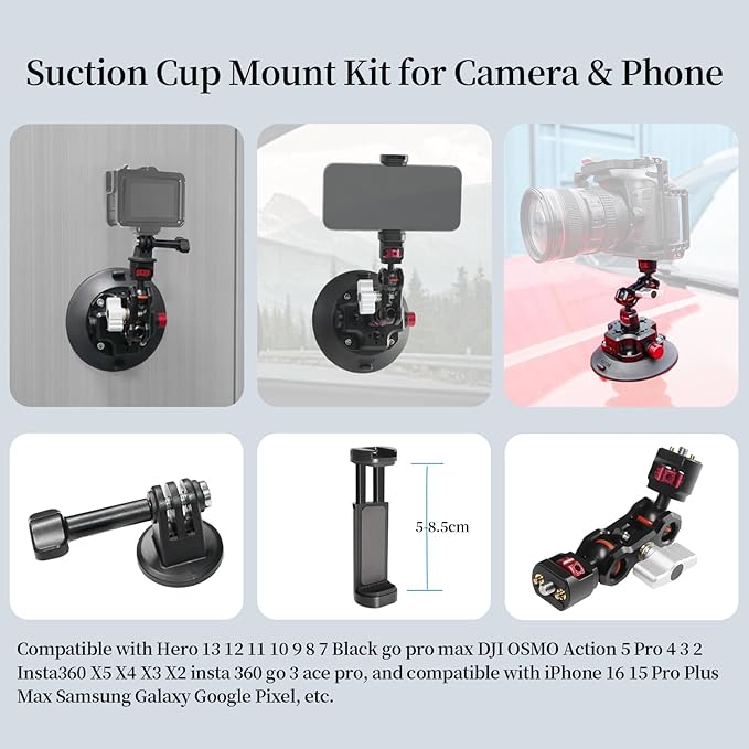 FIFIELD 4.5in Suction Cup Camera Mount - Image 3