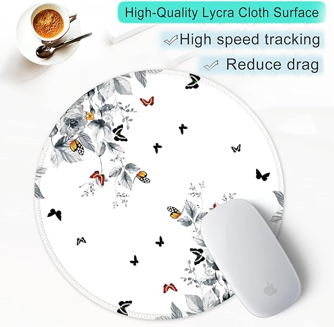 ITNRSIIET Round Mouse Pad with Stitched Edge Premium-Textured Waterproof - Image 6