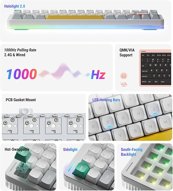 nuphy Halo75 V2 Mechancial Gaming Kyeboard, 75% Wireless Hot Swappable - Image 5