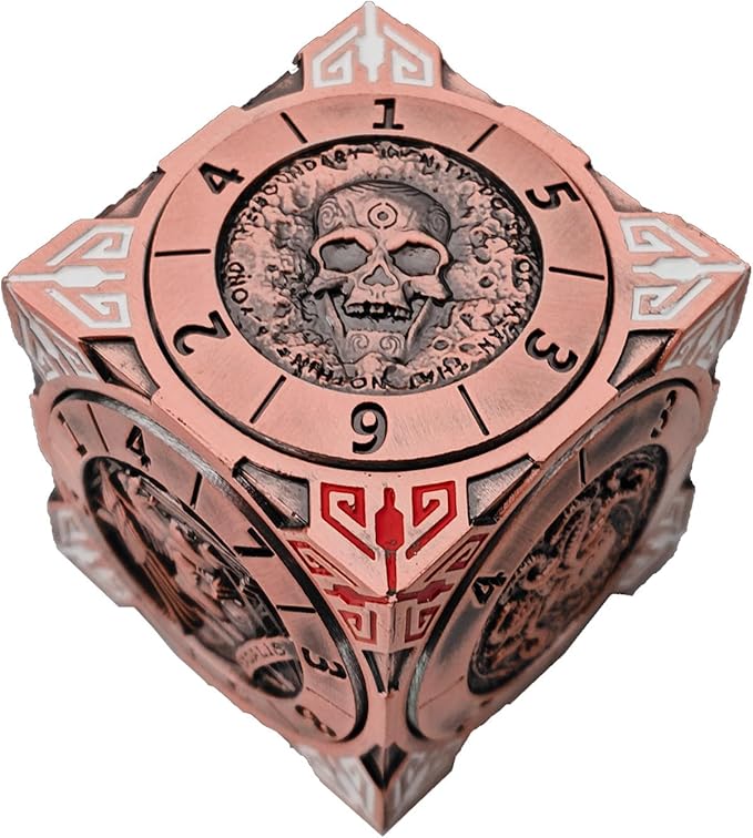 Spinner Dice 7-in-1 Metal DND Set – Premium Copper RPG Dice by stoytto