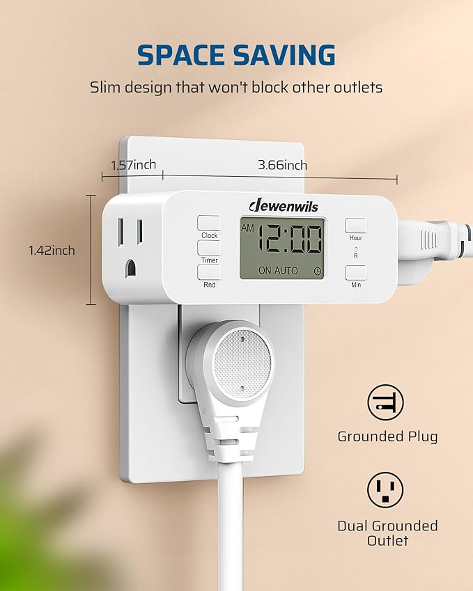 DEWENWILS 24 Hour Programmable Digital Timer Outlet, Timers - Image 5