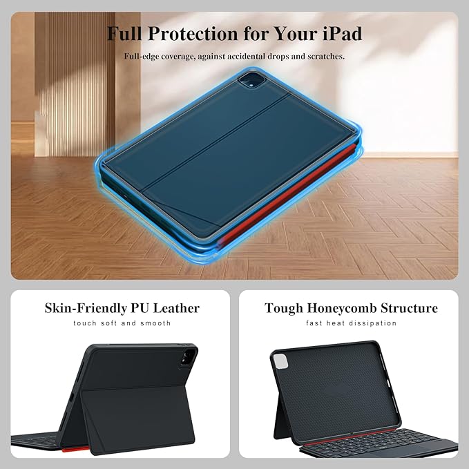 iPad Pro 13 inch Case with Keyboard, Flex Magnetic Detachable Backlit Keyboard - Image 9