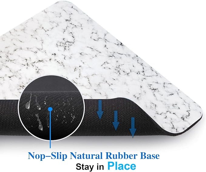 White Marble Black Texture Mouse Pads - Image 4