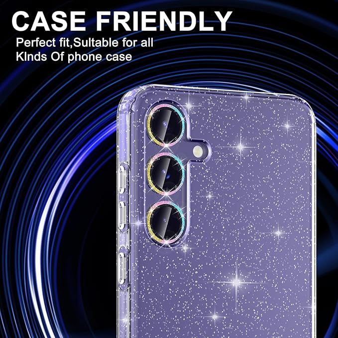 for Samsung Galaxy S24 Camera Lens Protector, Individual Metal Ring Tempered - Image 5
