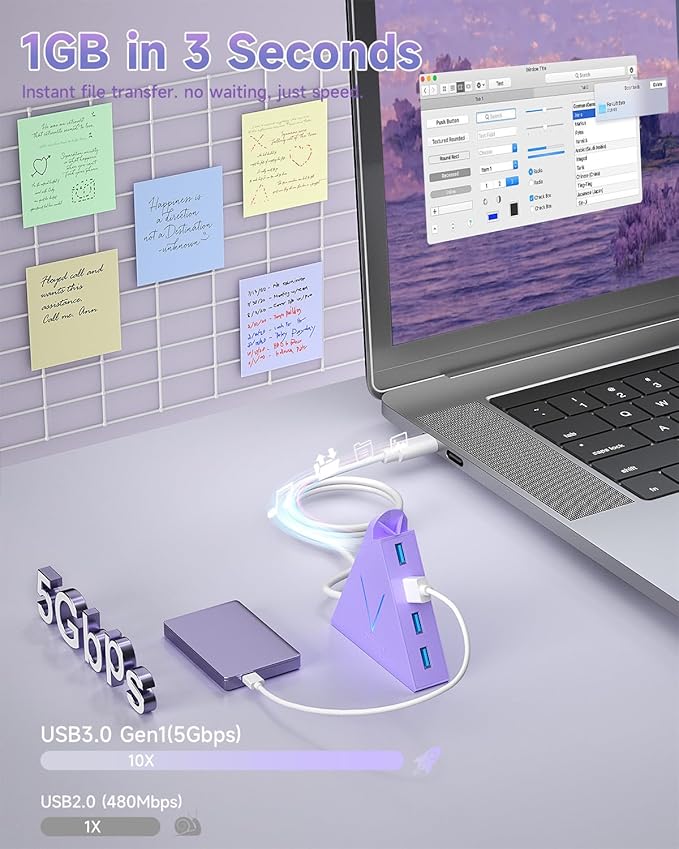 USB C Hub, USB Type C to 4-Port USB 3.0 Adapter - Image 4