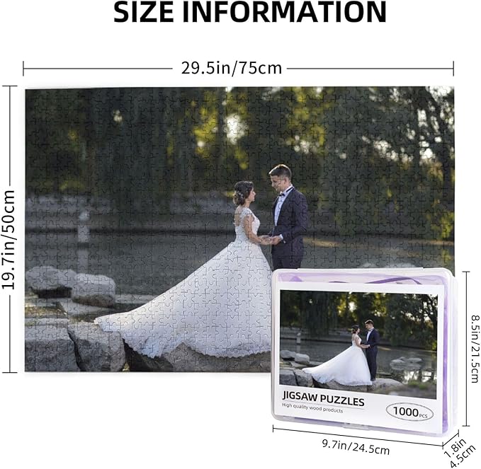 Custom Jigsaw Puzzle from Photos 300/500/1000 Pieces Personalized Wooden - Image 3
