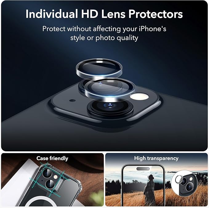 ESR 3+2 Pack for iPhone 15 Plus Screen Protector, Full Coverage Ultra-tough - Image 6