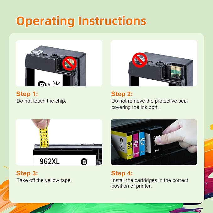 962XL 962 Ink Replacment for HP 962XL Ink Cartridges Combo Pack for HP Ink - Image 6