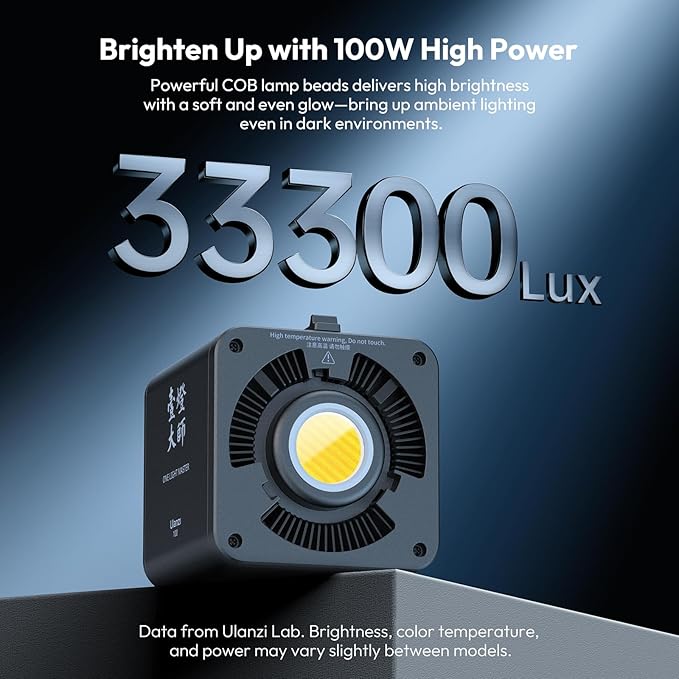 ULANZI 100W RGB Portable LED Video Light w DC Power Adapter, 111Wh Build-in - Image 4