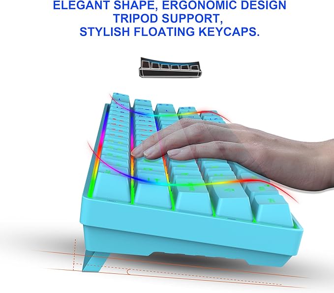 Snpurdiri 60% Wireless Gaming Keyboard and Mouse Combo, LED Backlit - Image 5