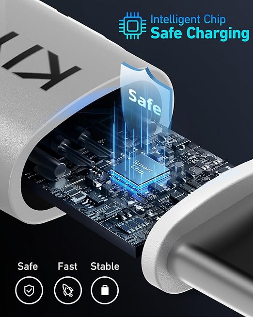 USB A to USB C Cable Fast Charging 66W, Short USB to USB Type C Cord - Image 3