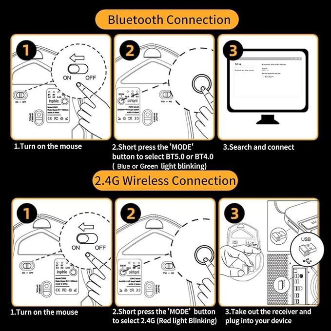 Bluetooth Mouse, Rechargeable Wireless Mouse, Computer Mouse - Image 8
