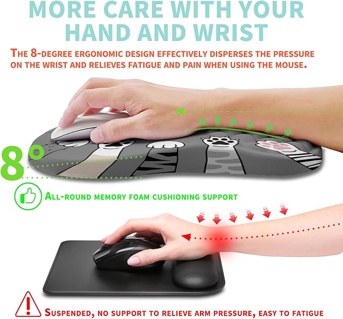 Ergonomic Mouse Pad Wrist Support - Image 4