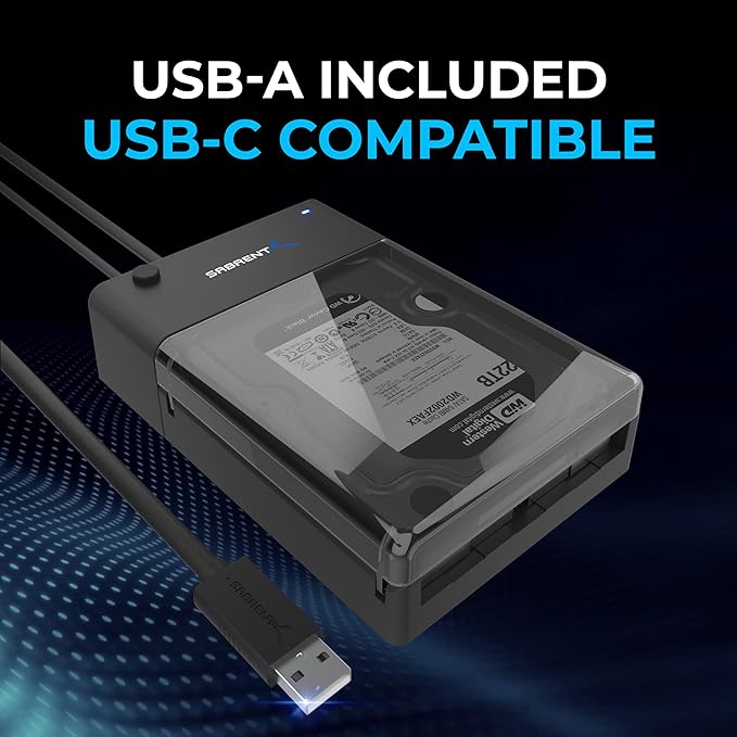 SABRENT USB 3.0 to SATA External Hard Drive Lay-Flat Docking Station - Image 7