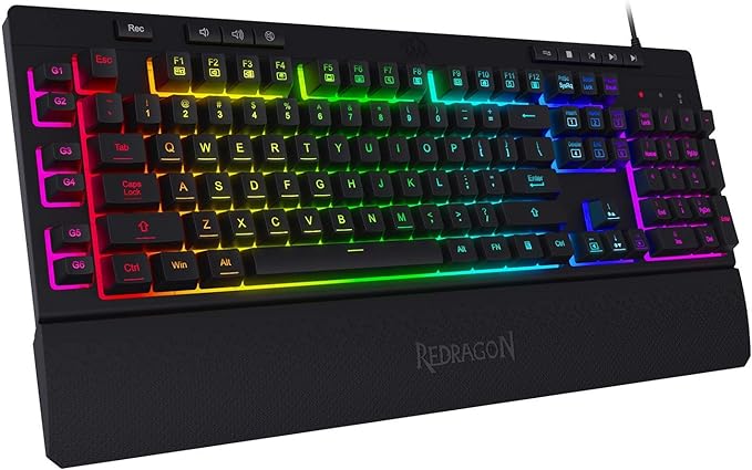 Redragon K512 Shiva RGB Backlit Membrane Gaming Keyboard by REDRAGON