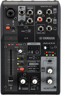 Yamaha AG03MK2 Black 6-Channel Live Streaming Loopback Mixer/USB Interface by Yamaha