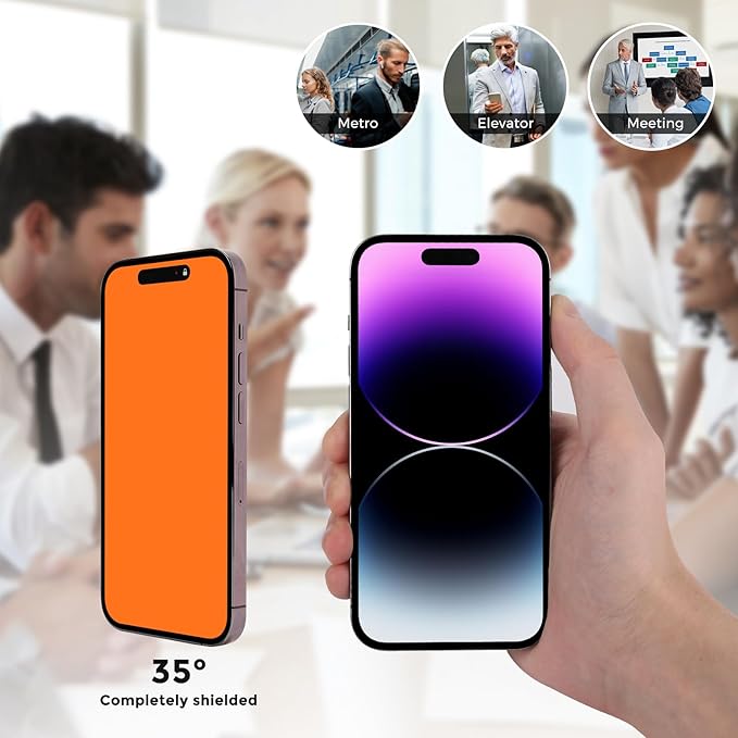 Privacy Screen Protector for iPhone 16- Flexible film, Gradient Colorful - Image 3