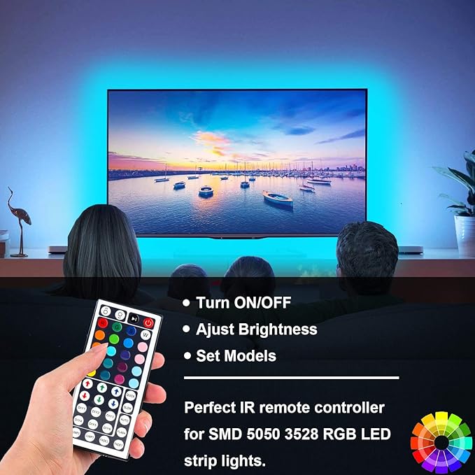 44 Key RGB LED Strip Light Remote Controller, IR Remote Controller Replacement - Image 5