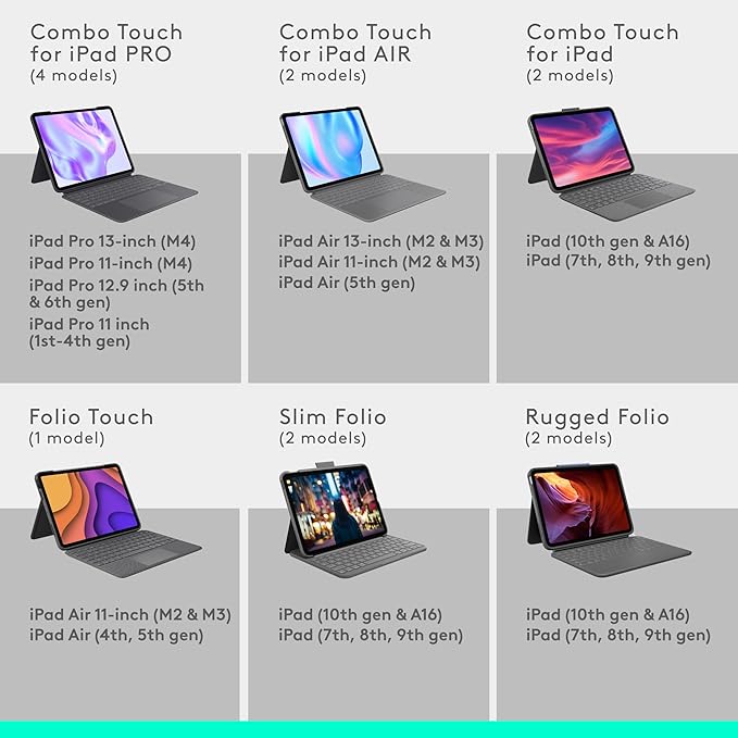 Logitech Combo Touch iPad Air 13-inch Keyboard Case - Image 8