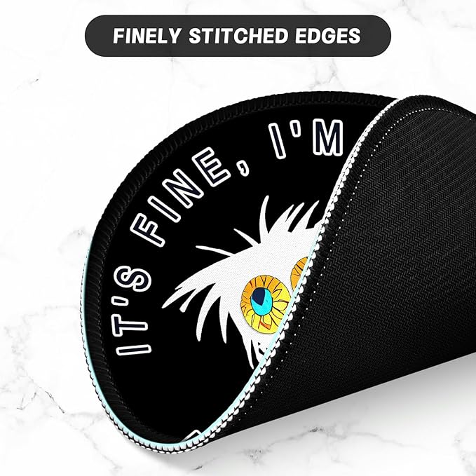 ITNRSIIET Round Mouse Pad with Stitched Edge Premium-Textured Waterproof - Image 4